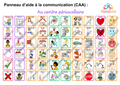 Panneau TLA tableau de langage assisté pour le centre périscolaire - pictogrammes CAA TUNOUDI