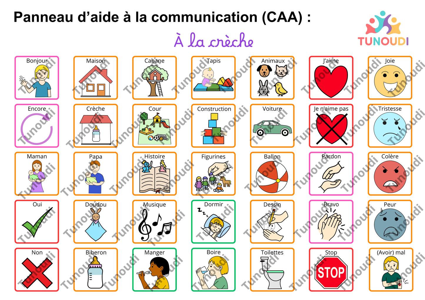 Panneau de communication – La crèche
