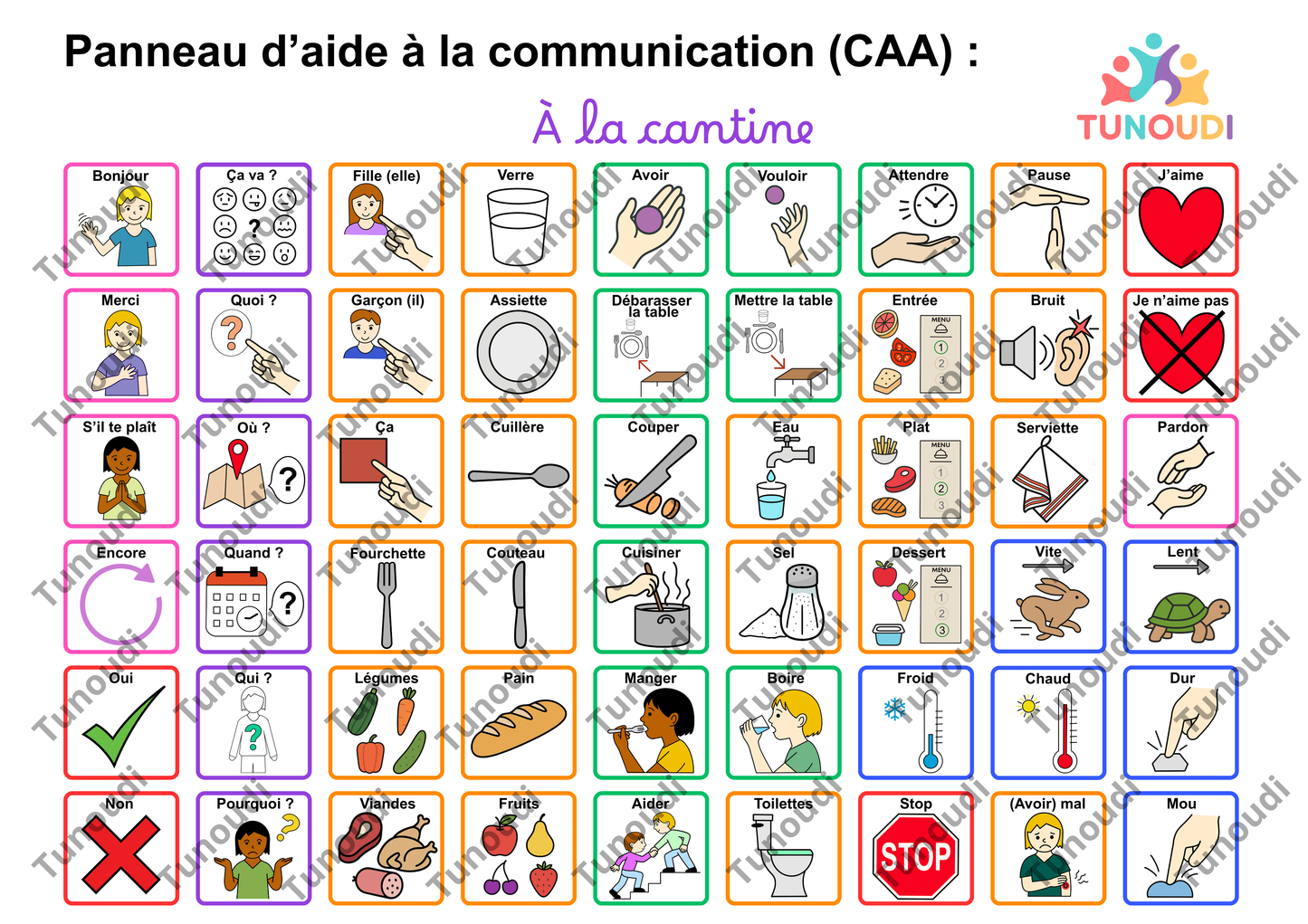 Panneau de communication – La cantine